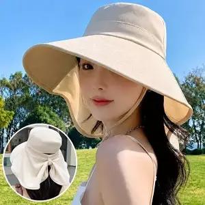 [모든GO]여성용 자외선차단 여름 버킷햇 햇빛가리개 벙거지모자 접이식 와이어 넓은챙 모자 바캉스