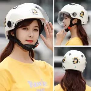 귀여운 여성 헬멧 스쿠터 경량 반모 오토바이 킥보드 하이바