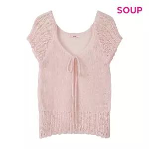 [SOUP](타임스퀘어점패션관)펀칭 짜임 슬리브 썸머 니트 (S65LK05)