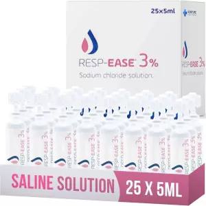 에어웨이 보습을 위한 RespEase 3 식염수 코용 염화나트륨 성인 및 모든 연령대를 세척 25ml / 423 floz
