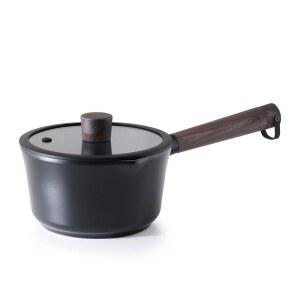 센세르트 한손 냄비 18cm 뚜껑 포함, 인덕션 대응 냄비, 소스팬, 밀크팬, 들러붙지 않음, PFOA 프리, 관리가 간편 식기세척기 사용 가능 1인용 튀김류 조림 요리 라멘 블랙