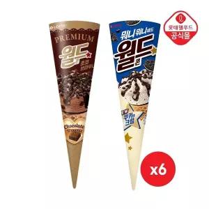 [신세계라이브쇼핑]월드콘 쿠앤크 160mlx6개+프리미엄 초코브라우니 160mlx6개