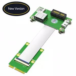 미니 PCI-E to PCI 익스프레스 1X 어댑터 라이저 연장 케이블 PCIE X1 USB 2.0 카드 익스텐더 FFC 포함