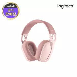 로지텍 헤드셋 ZONE VIBE 100 존바이브 100 오버이어 무선 헤드셋 로즈 핑크