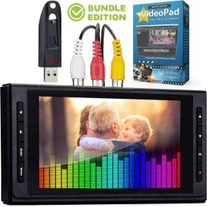 ClearClick Video to Digital Converter 3.0 3세대 - VCR VHS AV RCA Hi8 캠코더 DVD 턴테이블 카세트