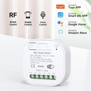 와이파이  RF433 스마트 스위치 DIY 라이트 미니 제어 Alexa Google 홈 무선 릴레이 홈 차단기