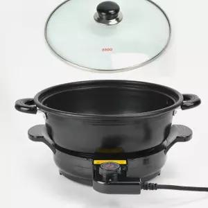 국산 코팅 전기냄비 쿠커 전골 찌개 국 찜 멀티팬 식탁조리용 가열기