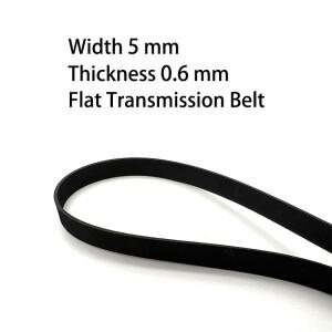 1Pcs 너비 5mm 두께 0.6mm 테이프 레코더 리피터 VCR 단일 플레이어 전송 벨트 액세서리 용 플랫 고무 드라