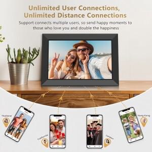 10.1인치 WiFi 디지털 액자 HD IPS 터치스크린 스마트 전자 자동 회전 벽걸이형 앱 지원