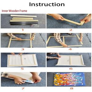 대형 알루미늄 그림 액자, 유화 및 캔버스용 나무 DIY 프레임 키트, 검정색, 은색, 금색 벽 예술 작품