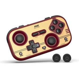 IINE Retro Pocket Game Controller, Wireless Controller Switch/Steam Joystick, Gamepad Portable Mini Battery 600mAh with Deck/PC/iOS/Android Buttons, for 1000Hz Response Hall Rate, Customizable