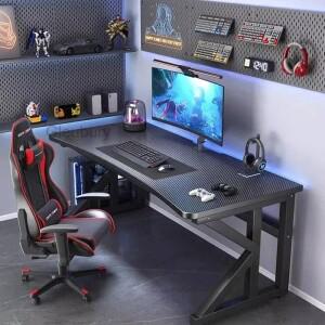 인체공학적 컴퓨터 책상 게임용 PC 액세서리 키보드 보관 테이블 모니터 스탠드 노트북 에스크리토리오 라