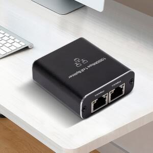 1000Mbps 인터넷 분배기 1입력 2출력 USB 전원 케이블 포함 RJ45 이더넷 커플러 PC TV 박스 라우터 공유기