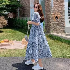 [아리엘스타일]플라워무드 세일러카라 캉캉원피스 블루히롱원피스