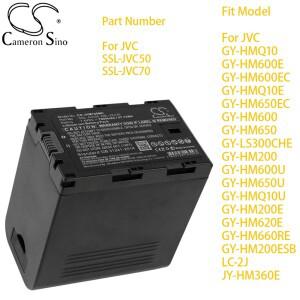 JVC GY-HMQ10U -HM200E GY-HM200SP LC-2J SSL-JVC50 Cameron Sino 카메라 배터리