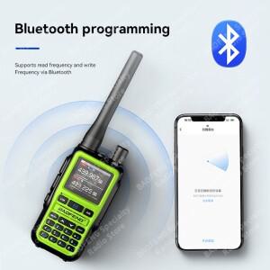 바오펑 UV-5R 미니 무전기 블루투스 프로그래밍 주파수 듀얼 PTT 타입-C 멀티 밴드 장거리 AM FM 999CH 햄