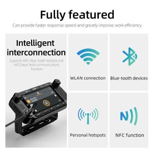 KSUN ZL58 듀얼 카메라 터치스크린 및 카드 슬롯 4G POC 무전기 NFC 차량용 라디오 ZELLO 앱과 호환 가능