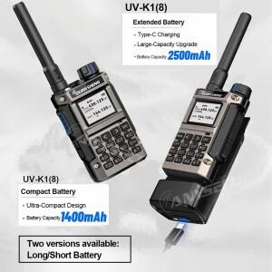 ANYSECU UV-K1 휴대용 멀티 밴드 무전기, 원클릭 주파수 탐지, 10개 그룹 음성 암호화