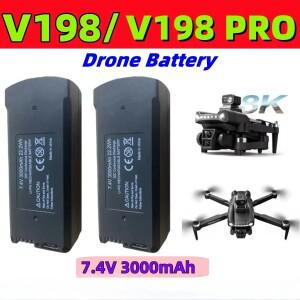 7.4V 3000mAh V198 MAX PRO 또는 8K GPS RC 쿼드콥터 V198PRO 예비 드론 배터리 부품