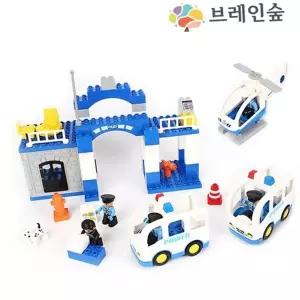 경찰서 경찰차 장난감 듀오 세트 블록 교육용