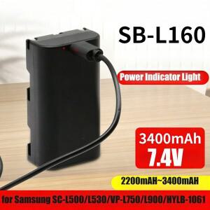 호환 SC-L500/L530/VP-L750/L900/HYLB-1061용 3400mAh SB-L160 배터리 교체용 고용량 리튬이온 캠코더