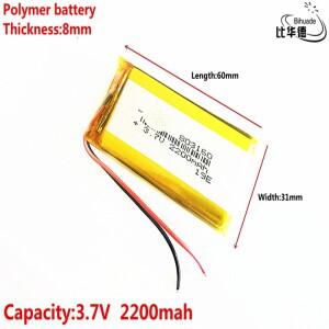 리터 에너지 배터리 좋은 Qulity 3.7V2200mAH 803160 태블릿 PC 은행GPSmp3mp4용 폴리머 리튬 이온/리튬 이