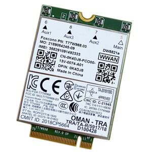 T77W968 Dell DW5821e LTE Cat16 GNSS 5G WWAN 카드 모듈, Lattitude 5420 견고한 위도 7400 / 2-in-1