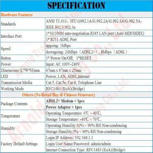 EU, AU, UK, US 플러그 머큐리 ADSL 모뎀, 고속 인터넷 RJ11 RJ45 LAN 포트 포함, 소매 박스 없음, 24M 2