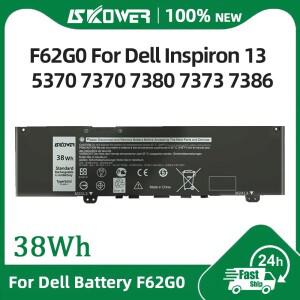 SKOWER F62G0 배터리 Dell piron 13 7373 7386 2 in 1 5370 P83G Vostro 교체 39DY5 RPJC3