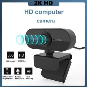 웹캠 컴퓨터 카메라 1080P/2K HD USB 마이크 지원 데스크탑 노트북 라이브 화상 통화 회의