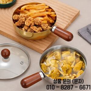 스테인리스 스틸 국수 냄비 나무 손잡이가 있는 조리용 라면 파스타 및 수프용 16cm 인덕션 쿠커 유리 뚜껑