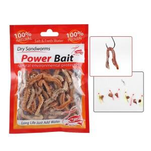1bag Dry Sandworm 10g 낚시 미끼 야외 토너먼트 겨울 얼음 바다 낚시를위한 매혹적인 음식 잉어 잡기