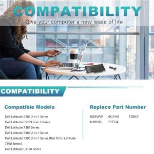 K5XWW 노트북 배터리 Dell Latitude 5289 7389 2-in-1 시리즈 12 5000 L3180 P29S001 725KY