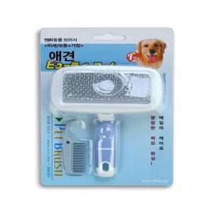 핑크 브러시 그루밍 슬리커브러쉬 핸드브러쉬 강아지빗 죽은털제거 소프트 핀