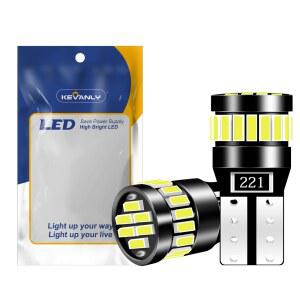 2PCS T10 슈퍼 자동차 밝은 194 번호판 오류 W5W 168 US 인테리어 CA 자동 램프 없음 흰색 24LED 5W5 사이드 전구 라이트 12V 5W