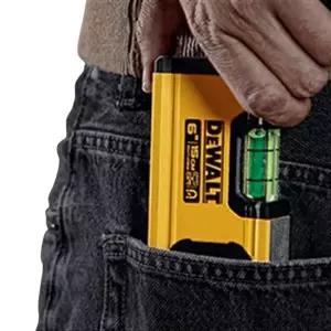 고품질 DWHT42802 미니 자석수평 150mm 알루미늄바디 타일공구 휴대용수평대 정밀수평계 미장도구 WFO83R7