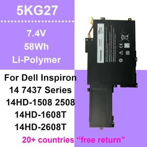 Dell Inspiron 14 7000 7437 14HD-1508 1608 2508 P42G 시리즈 5KG27 노트북 배터리 교체 C4MF8 7.4V 58Wh