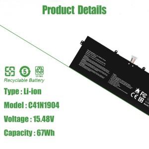 67Wh C41N1904 노트북 배터리 ASUS ZenBook 13 UX325xx UM325SA UX363EA 14 S435EA용