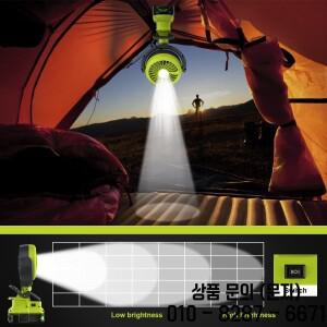 Nananuu 무선 선풍기&캠핑 라이트 Ryobi P107 배터리용 작업장 강한 바람 다양한 상황에 적합