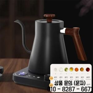스마트 일정한 온도 전기 주전자 휴대용 커피 포트 스테인레스 스틸 구즈넥 여행 손 양조