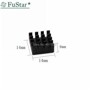 5pcs 14*14*6 알루미늄 냉각 방열판 14x14x6MM 검정색 칩셋 RAM 라디에이터 라우팅 고양이 전용 칩