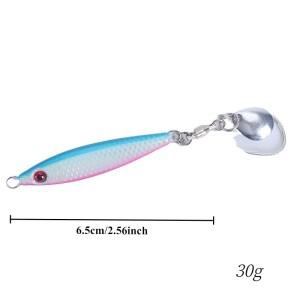 1개입 바닷물 줄무늬 인조 미끼 30g/6.5g 청키 지그 (해안 보트 및 연안 낚시용) - 필수 낚시 장비