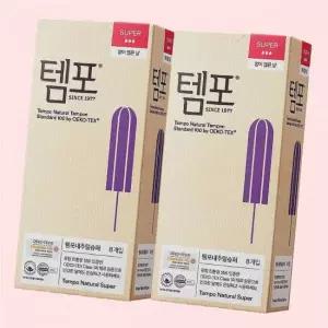 템포 탐폰 내추럴 슈퍼 8P X 2팩 4309360