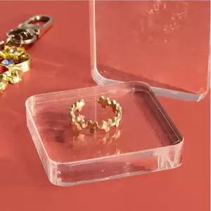 스탬프 도장 아크릴 블록 5x5cm 투명 다이어리 꾸미기 문구용품