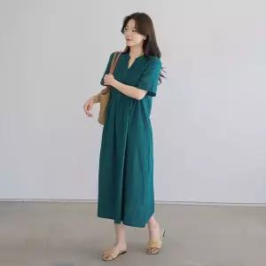 [마담4060]엄마옷 마담4060 브이트임주름 여성 데일리 원피스 -RAOP2605002G-..