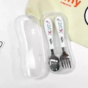 [텐바이텐]미피 스텐304 유아 스푼 포크 수저 케이스 세트 아기 휴대용 숟가락