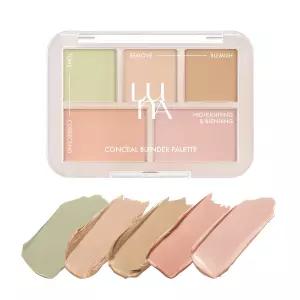 LUNA 컨실러 블렌더 팔레트 01 베이지 그린 바닐라 미디엄 피치 퓨어 브라이트 빌더블로 5-in-1 클리어