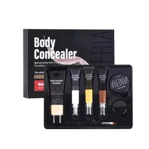 바네리아 바디 컨실러 타투 커버 메이크업 방수 흉터 모반 백반증 및 모든 종류의 피부 톤에 적합 3가지