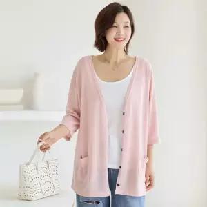 김여사, (빅사이즈)(최신상)(-110) 솔솔바람 루즈 가디건 3VC604514
