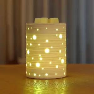로란 왁스 타이머 전기 캔들 포함된 따뜻한 세라믹 오일 버너와 가정용 선물용 LED 컬러풀 교체 실리콘